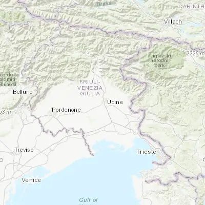 Map showing location of Pasian di Prato (46.046670, 13.187800)