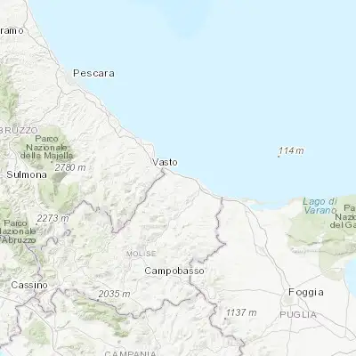 Map showing location of Petacciato (42.008270, 14.860260)
