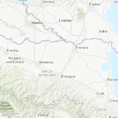 Map showing location of Pieve di Cento (44.712930, 11.309220)