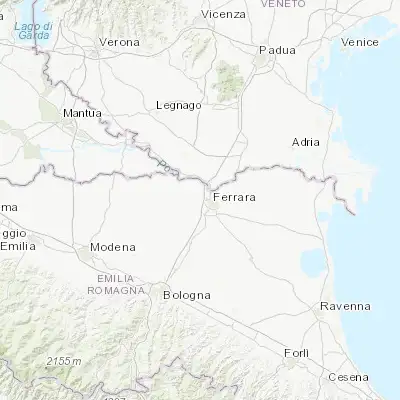 Map showing location of Porotto-Cassama (44.850000, 11.550000)