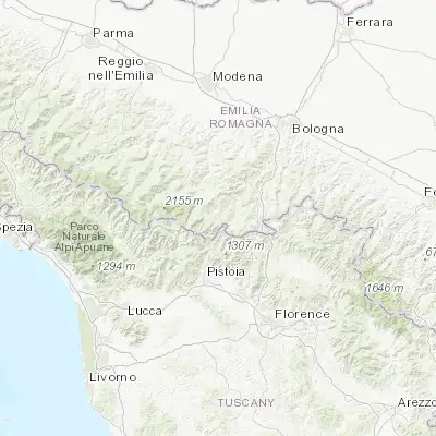 Map showing location of Porretta Terme (44.163250, 10.974320)