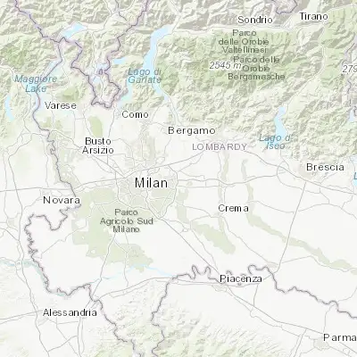 Map showing location of Pozzuolo Martesana (45.513980, 9.456250)