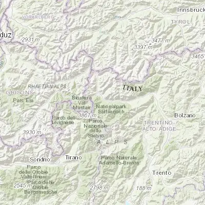 Map showing location of Prato Allo Stelvio (46.619010, 10.591360)