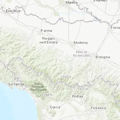 Map showing location of Prignano sulla Secchia (44.438360, 10.691900)