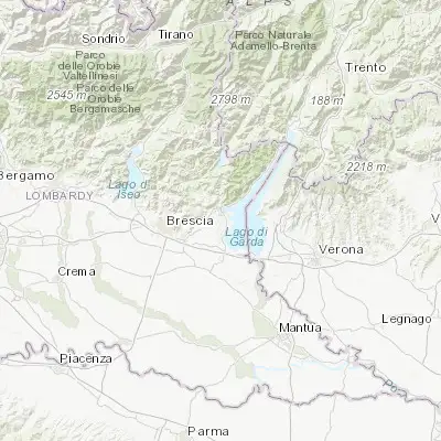 Map showing location of Puegnago sul Garda (45.566790, 10.509770)