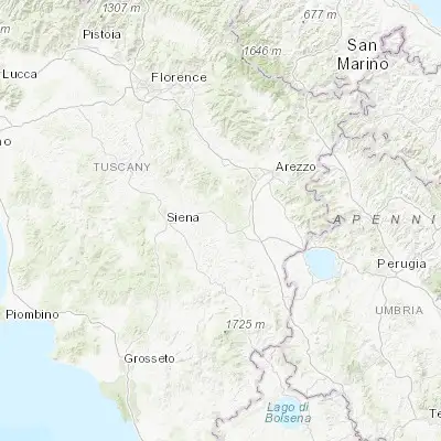 Map showing location of Rapolano Terme (43.294980, 11.602640)
