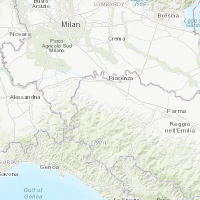Map showing location of Rivergaro (44.915000, 9.604430)