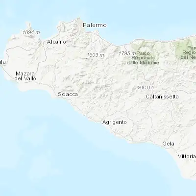 Map showing location of San Biagio Platani (37.509270, 13.528440)