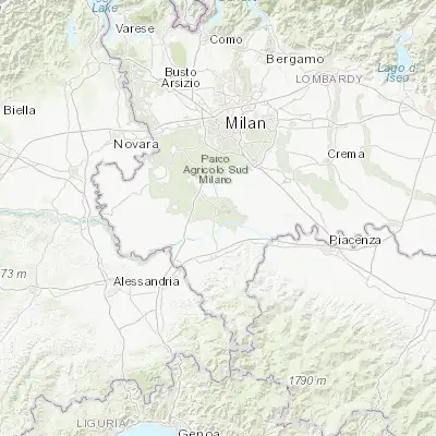 Map showing location of San Martino Siccomario (45.163400, 9.140620)