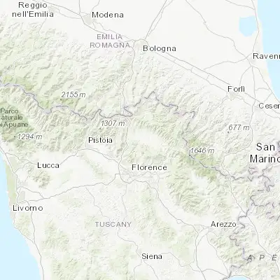 Map showing location of San Piero a Sieve (43.962510, 11.324260)