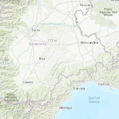 Map showing location of Santo Stefano Belbo (44.710230, 8.232690)