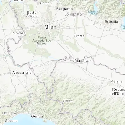 Map showing location of Sarmato (45.056790, 9.496830)