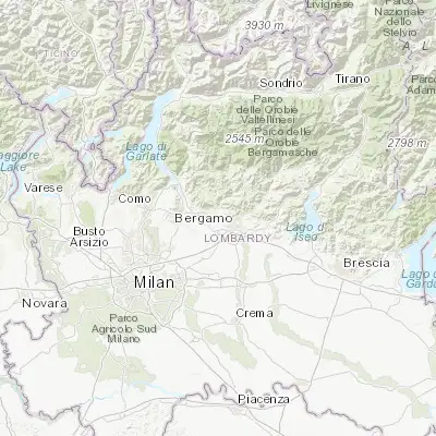Map showing location of Scano al Brembo (45.718580, 9.609050)