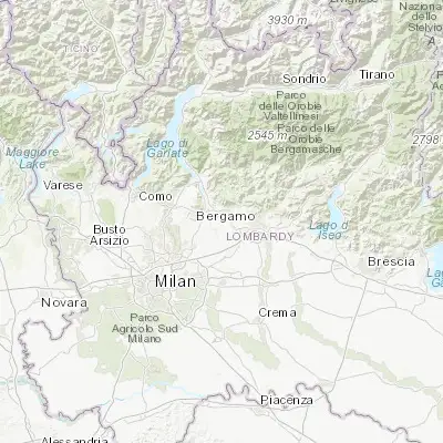 Map showing location of Sotto il Monte Giovanni XXIII (45.705680, 9.503450)