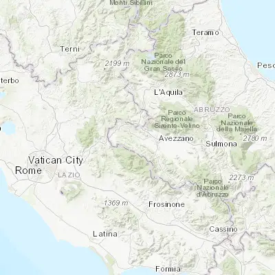 Map showing location of Tagliacozzo (42.069330, 13.254690)
