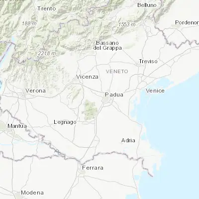 Map showing location of Tencarola (45.394900, 11.809190)