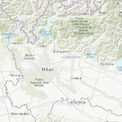 Map showing location of Trezzo sull'Adda (45.605230, 9.514170)