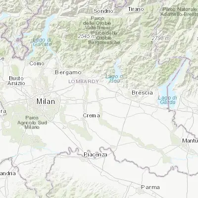 Map showing location of Urago d'Oglio (45.515980, 9.869660)