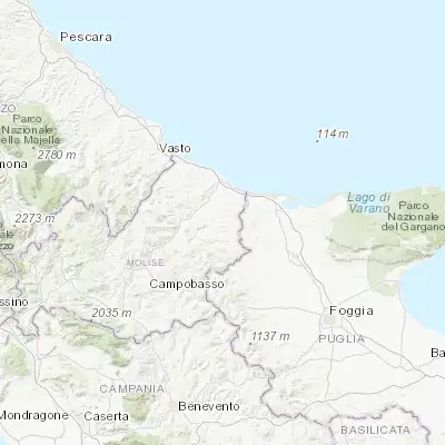Map showing location of Ururi (41.815180, 15.016110)
