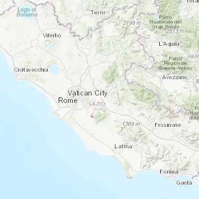Map showing location of Valle Martella (41.878270, 12.746770)
