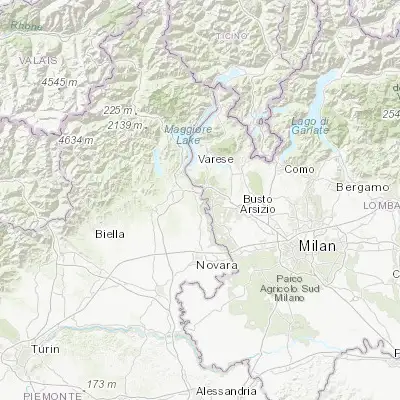 Map showing location of Varallo Pombia (45.667840, 8.628500)