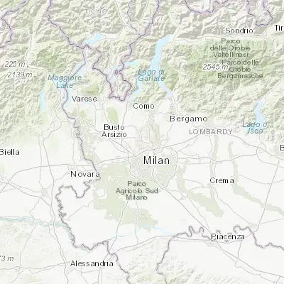 Map showing location of Varedo (45.597610, 9.163230)