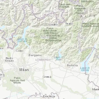 Map showing location of Vertova (45.810000, 9.849440)