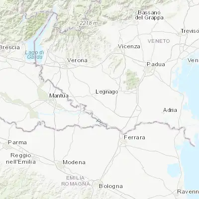 Map showing location of Villa Bartolomea (45.154610, 11.353800)