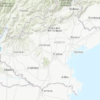 Map showing location of Villafranca Padovana (45.491890, 11.793500)