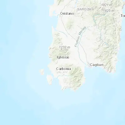 Map showing location of Villamassargia (39.274840, 8.641100)