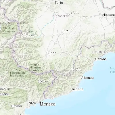Map showing location of Villanova Mondovì (44.348040, 7.767520)
