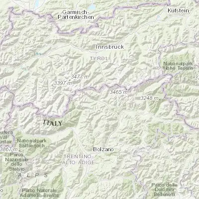Map showing location of Vipiteno (46.893130, 11.429610)