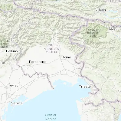 Map showing location of Zugliano-Terenzano-Cargnacco (46.007500, 13.216940)