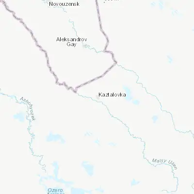 Map showing location of Kaztalovka (49.767470, 48.689720)