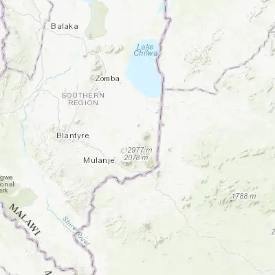 Map showing location of Phalombe (-15.806350, 35.650670)