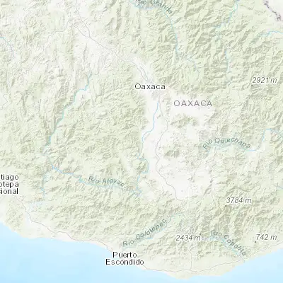 Map showing location of Ayoquezco de Aldama (16.683700, -96.842870)