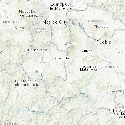 Map showing location of Huazulco (18.752990, -98.775350)