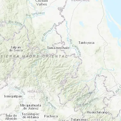 Map showing location of Ixcatlán (21.081340, -98.534680)