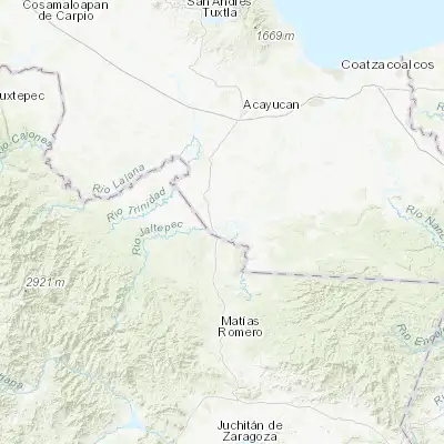 Map showing location of Jesús Carranza (17.435260, -95.026370)