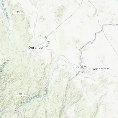 Map showing location of Nombre de Dios (23.848910, -104.247120)