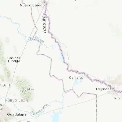 Map showing location of Nueva Ciudad Guerrero (26.562190, -99.228630)