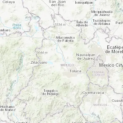 Map showing location of San Agustín Citlali (19.480250, -99.802220)