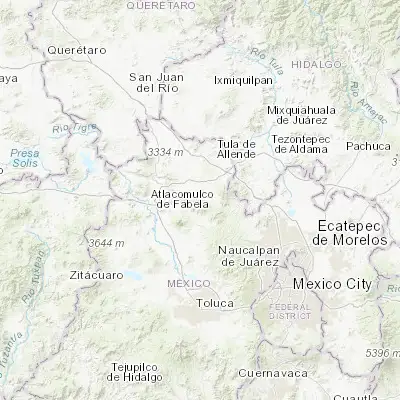 Map showing location of San Juan Tuxtepec (19.858650, -99.632890)