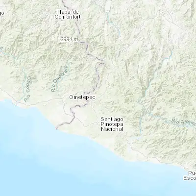 Map showing location of San Pedro Amuzgos (16.653880, -98.091750)