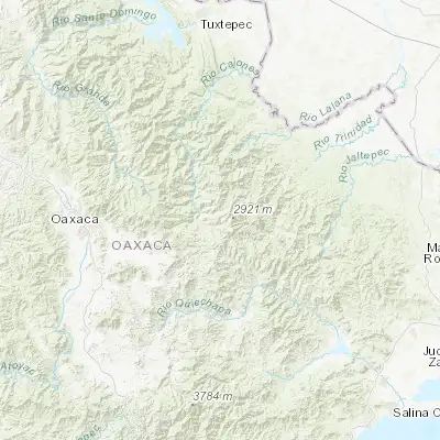 Map showing location of Tlahuitoltepec (17.097460, -96.062790)