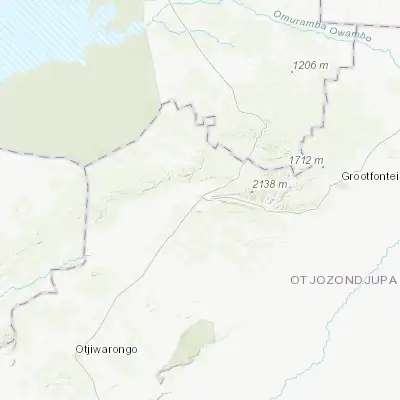 Map showing location of Otavi (-19.650000, 17.333330)