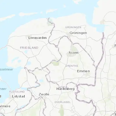 Map showing location of Appelscha (52.955260, 6.350530)
