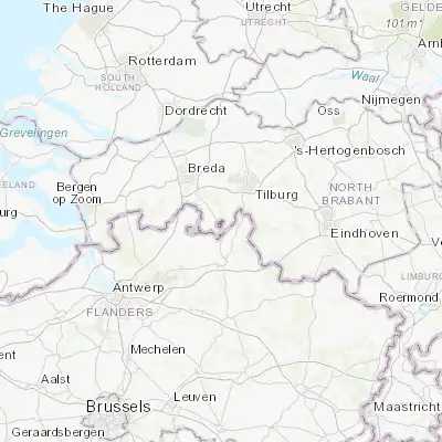 Map showing location of Baarle-Nassau (51.447500, 4.929170)