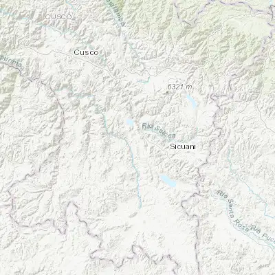 Map showing location of Pampamarca (-14.146390, -71.459440)