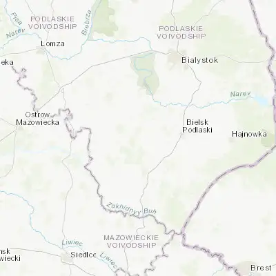 Map showing location of Brańsk (52.744400, 22.837740)